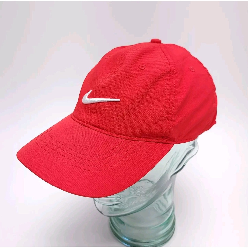 Nike Legacy 91 Dri Fit Athletic Baseball Golf Hat Cap Red OSFM Lightweight